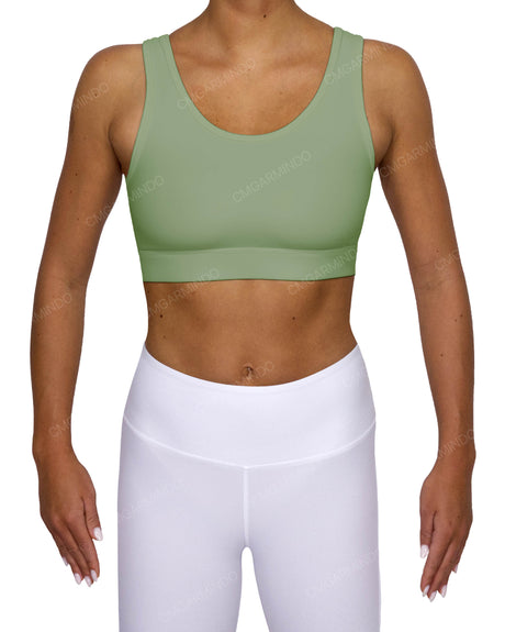 Scoop Front Band Back Top