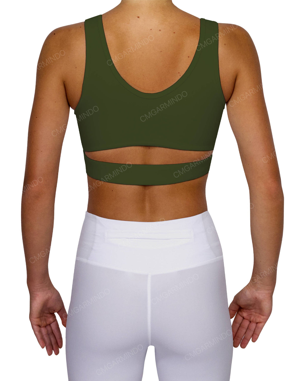 Scoop Front Band Back Top