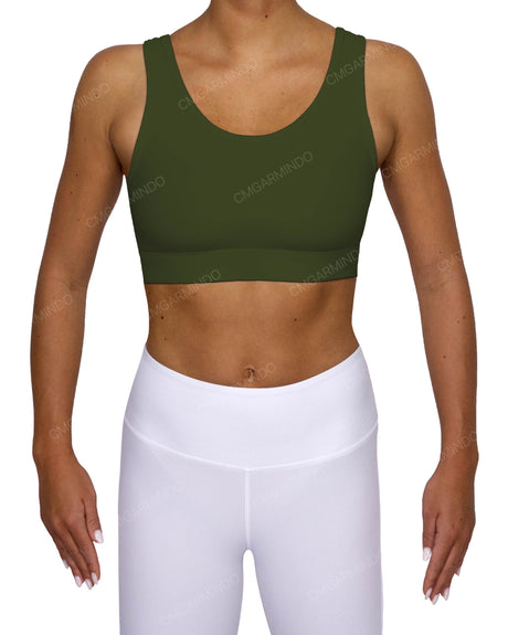 Scoop Front Band Back Top