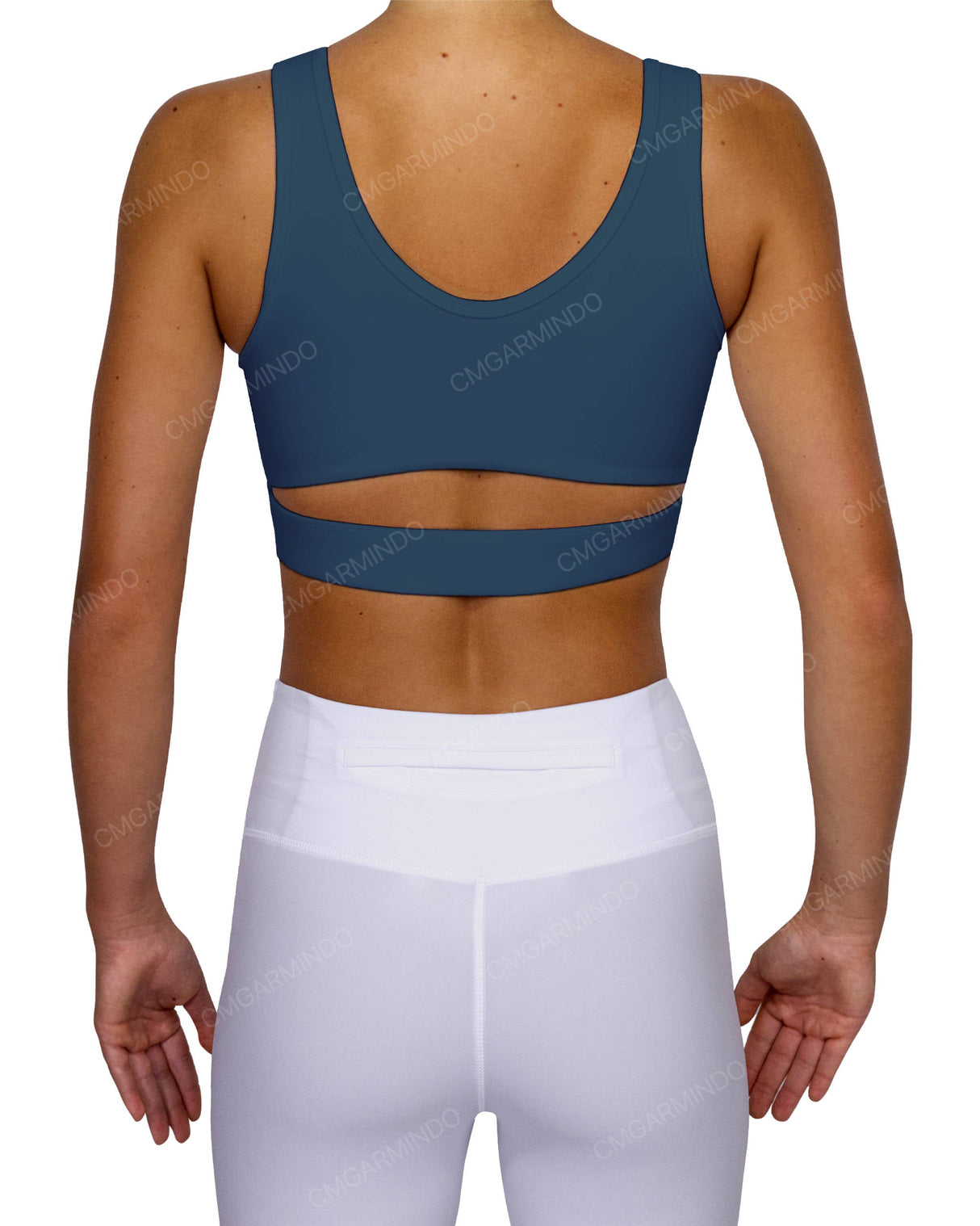 Scoop Front Band Back Top