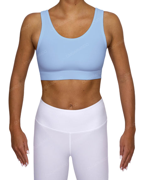 Scoop Front Band Back Top