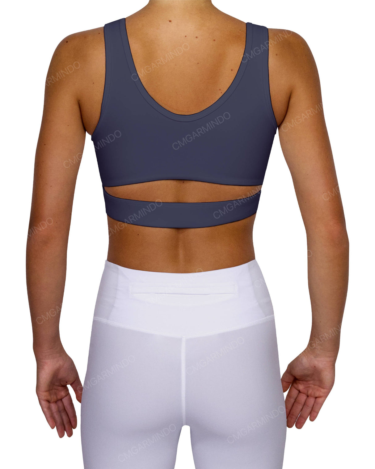 Scoop Front Band Back Top
