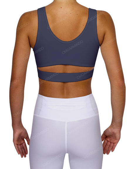 Scoop Front Band Back Top