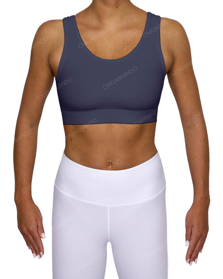Scoop Front Band Back Top