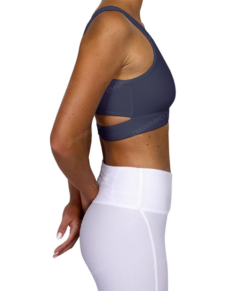 Scoop Front Band Back Top