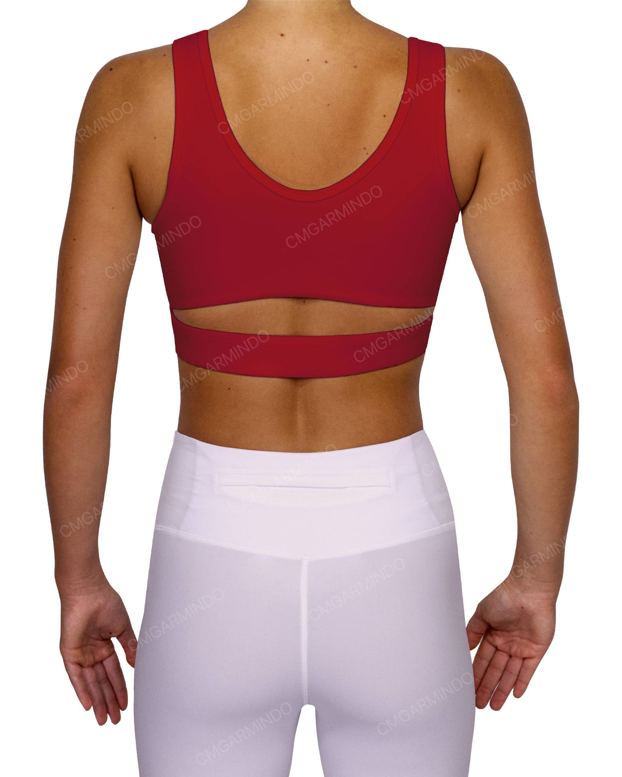 Scoop Front Band Back Top