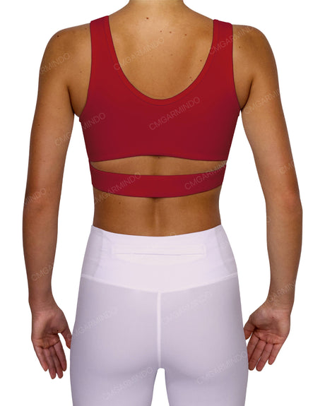 Scoop Front Band Back Top