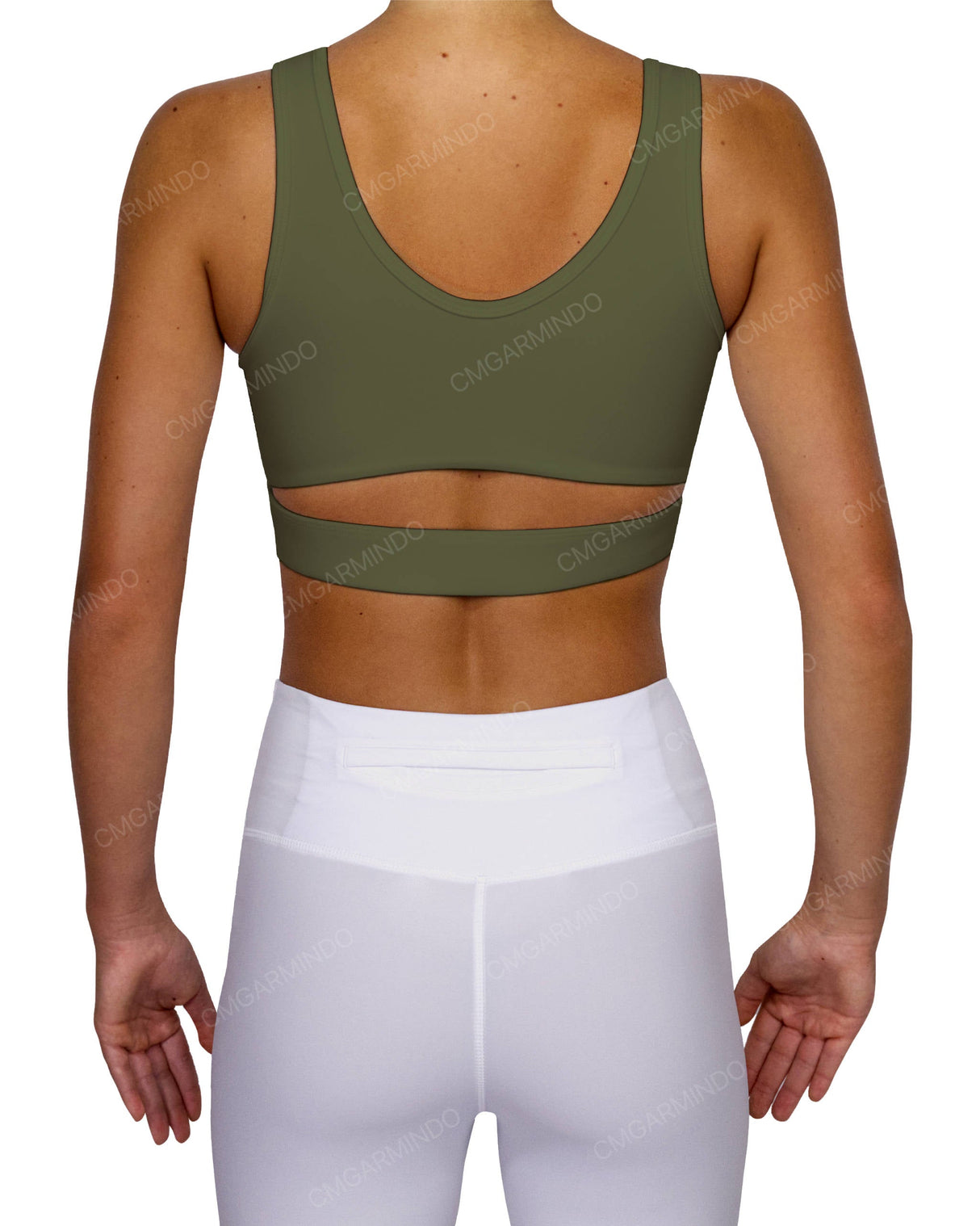 Scoop Front Band Back Top