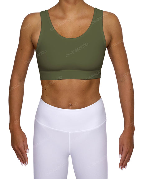 Scoop Front Band Back Top