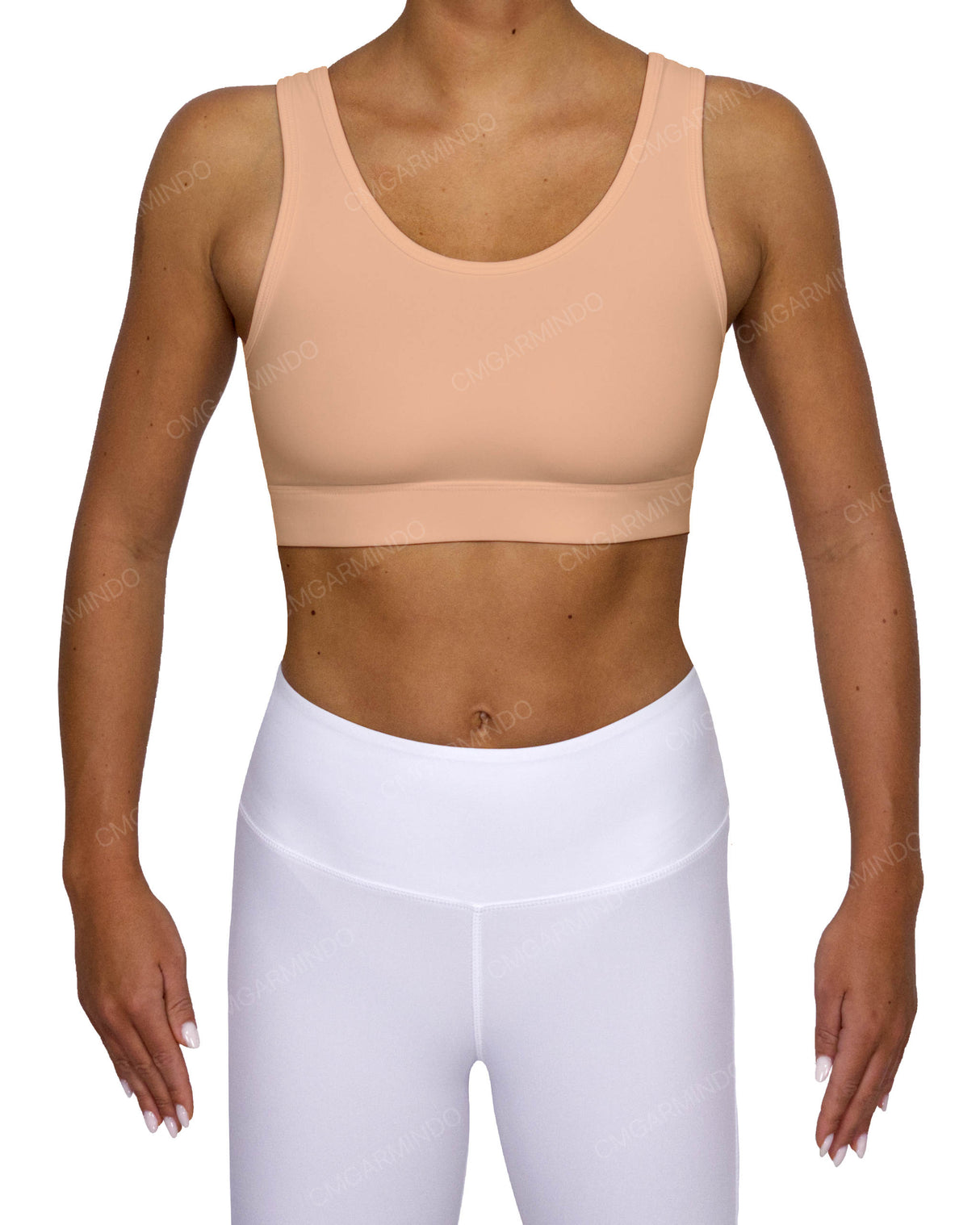 Scoop Front Band Back Top
