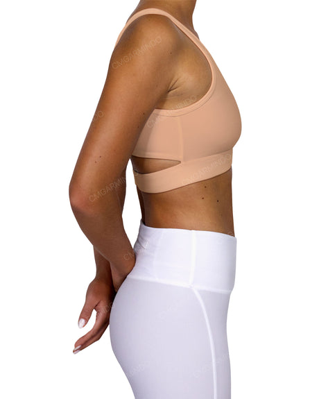 Scoop Front Band Back Top