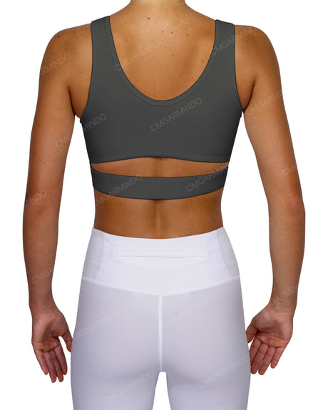 Scoop Front Band Back Top