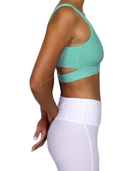 Scoop Front Band Back Top