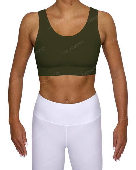 Scoop Front Band Back Top
