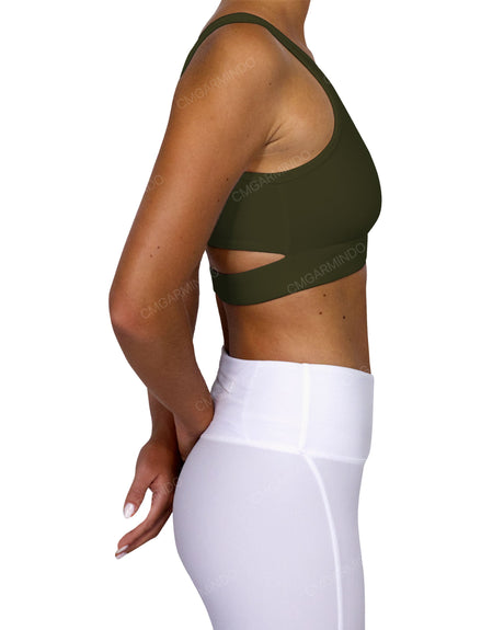 Scoop Front Band Back Top