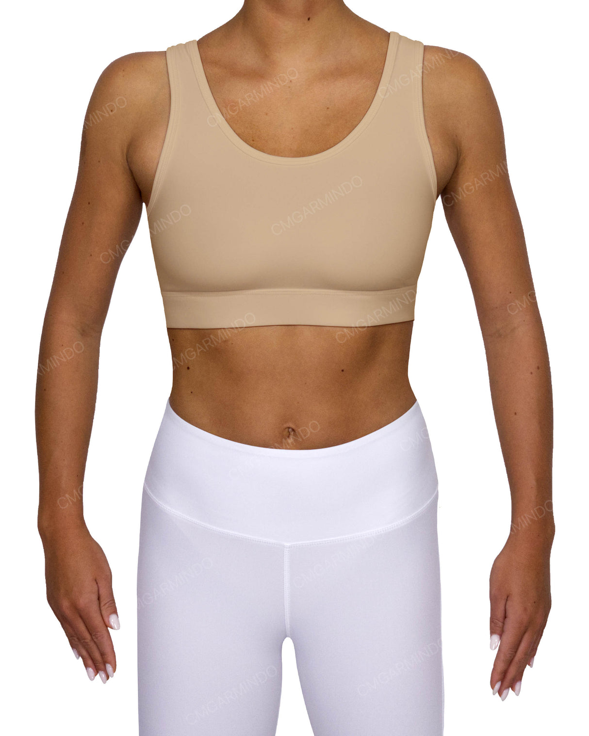 Scoop Front Band Back Top