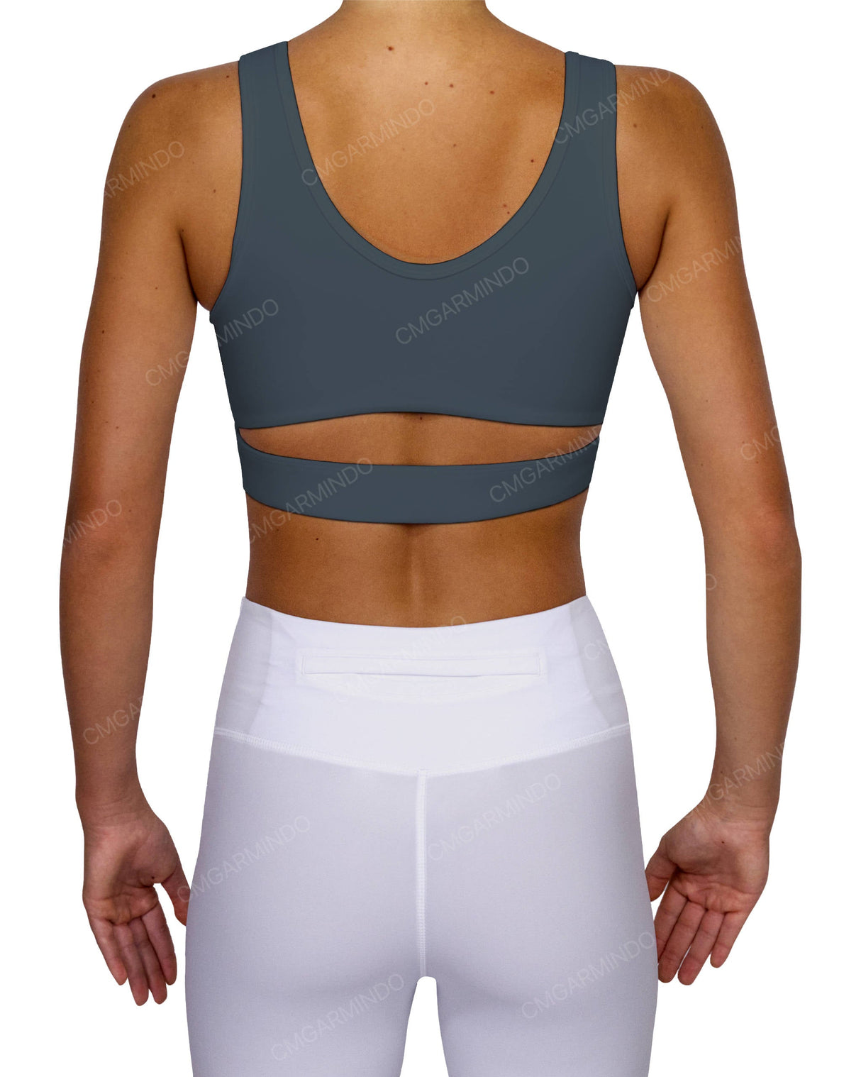 Scoop Front Band Back Top