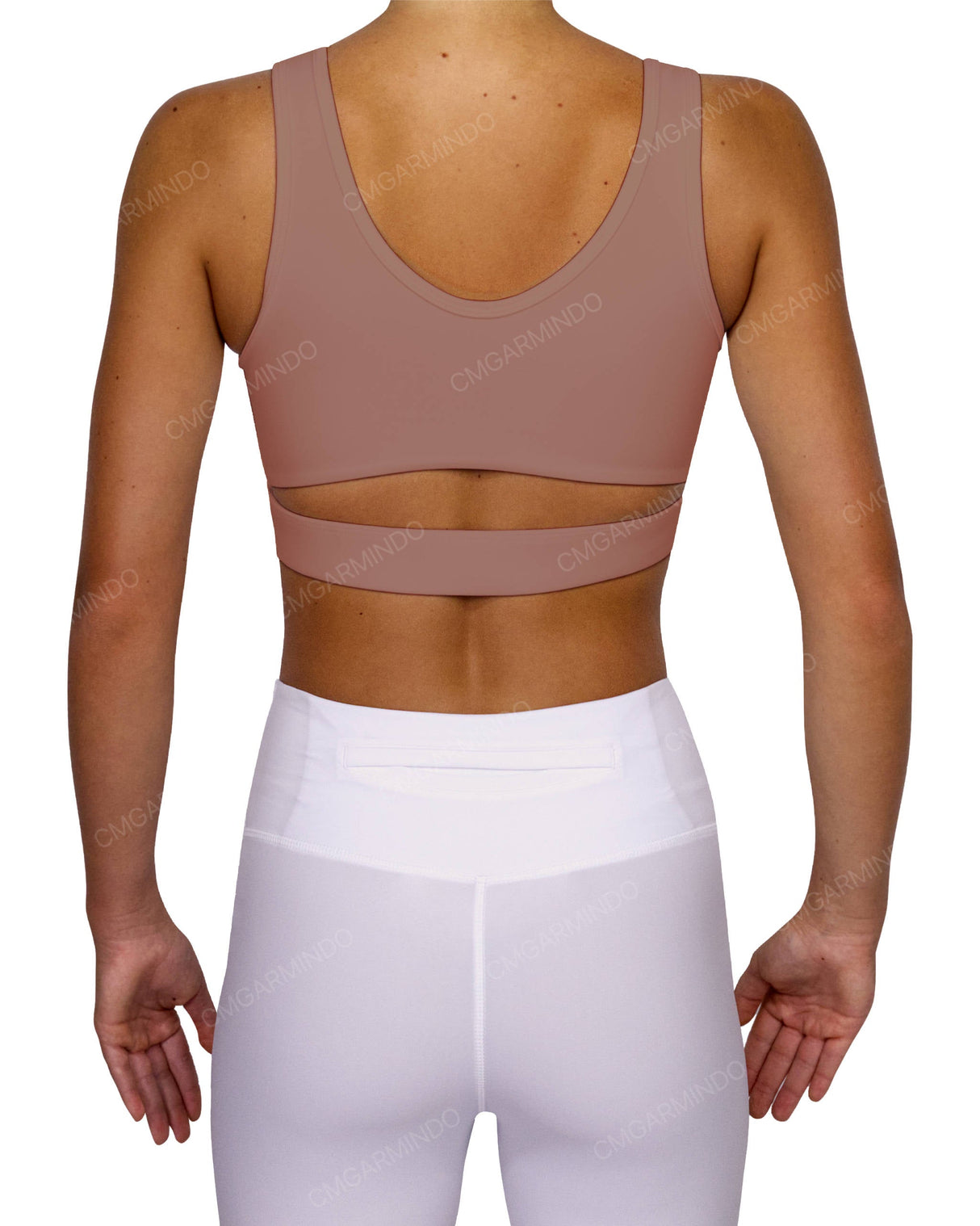 Scoop Front Band Back Top
