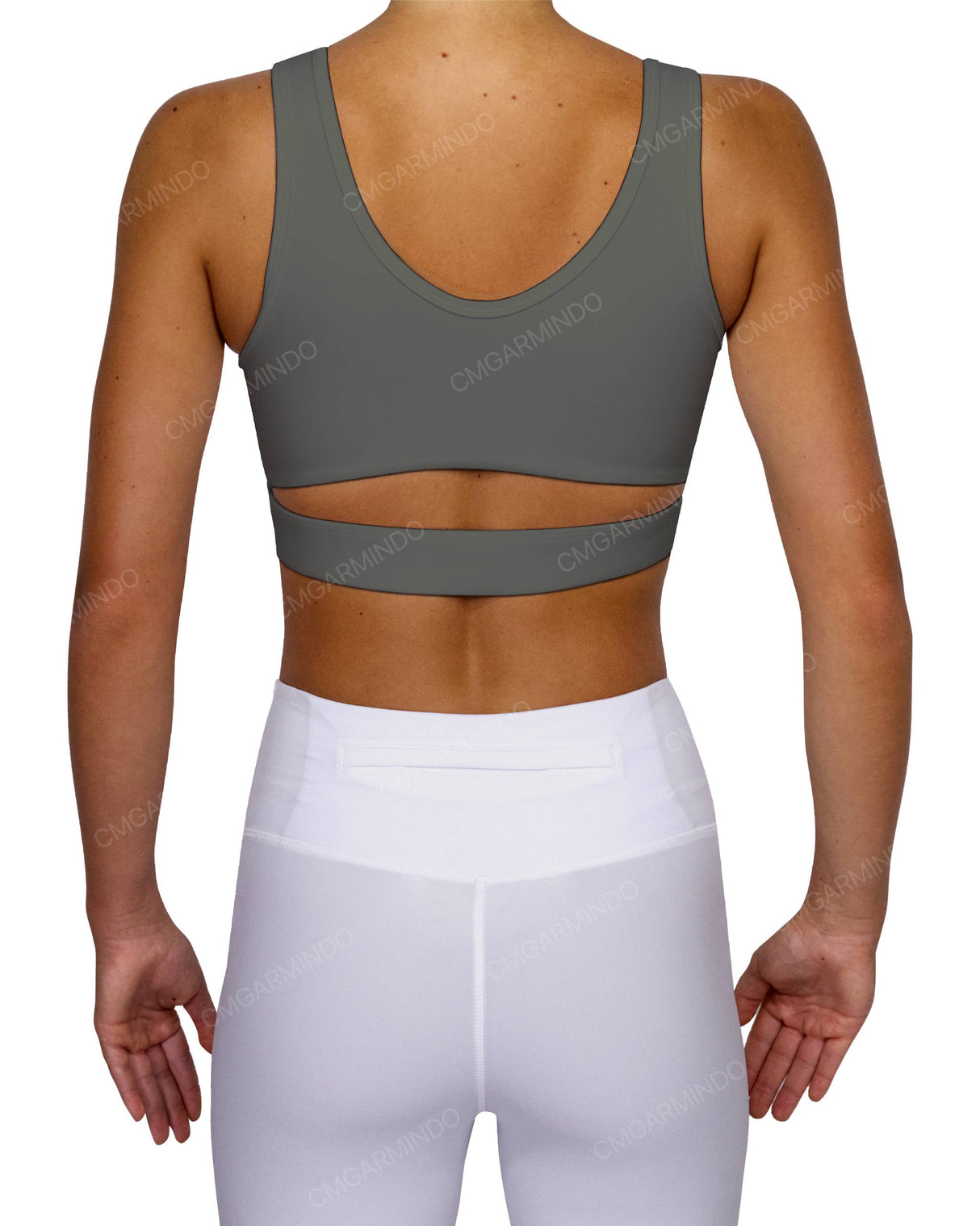 Scoop Front Band Back Top