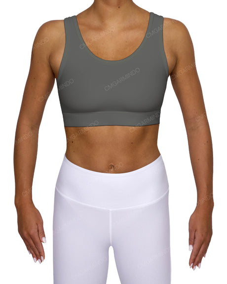 Scoop Front Band Back Top