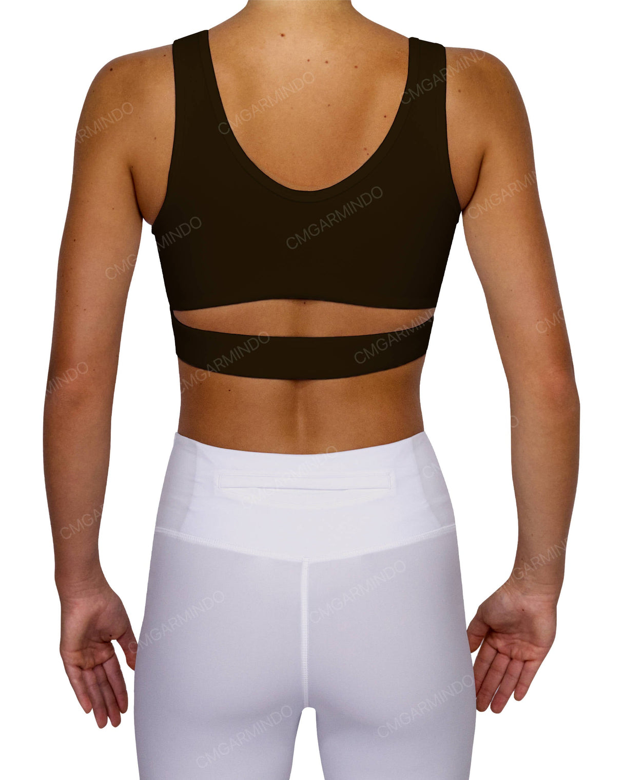 Scoop Front Band Back Top
