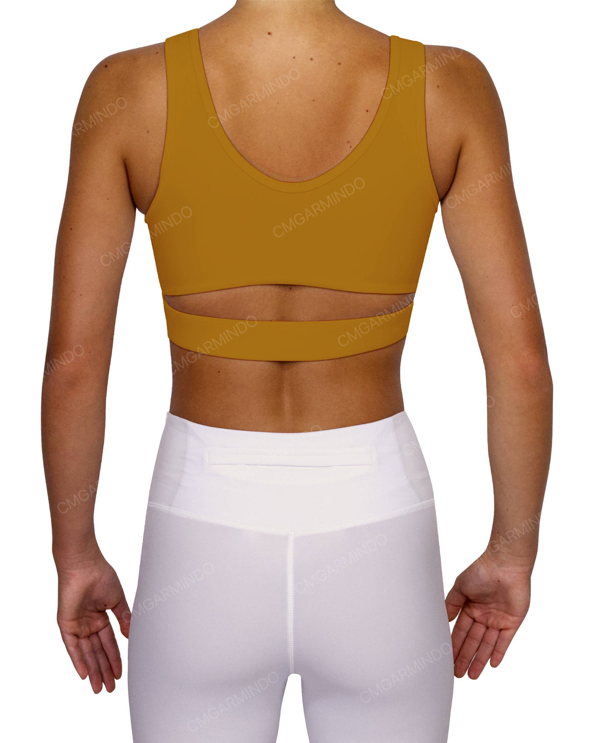 Scoop Front Band Back Top