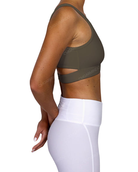 Scoop Front Band Back Top
