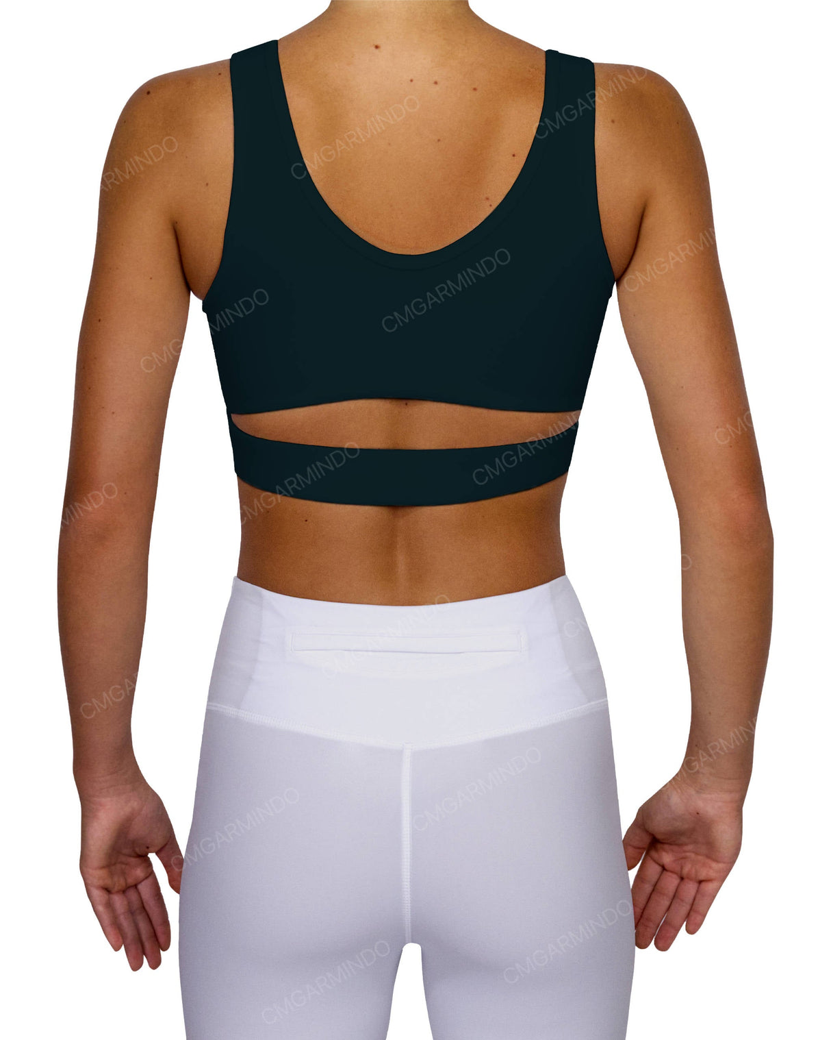 Scoop Front Band Back Top