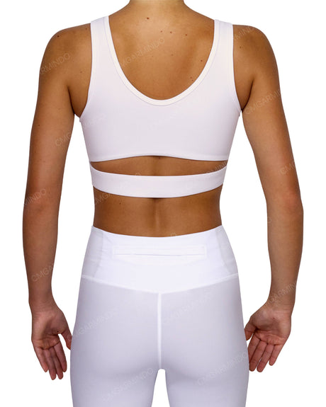 Scoop Front Band Back Top