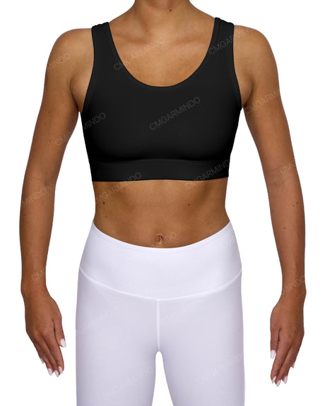 Scoop Front Band Back Top