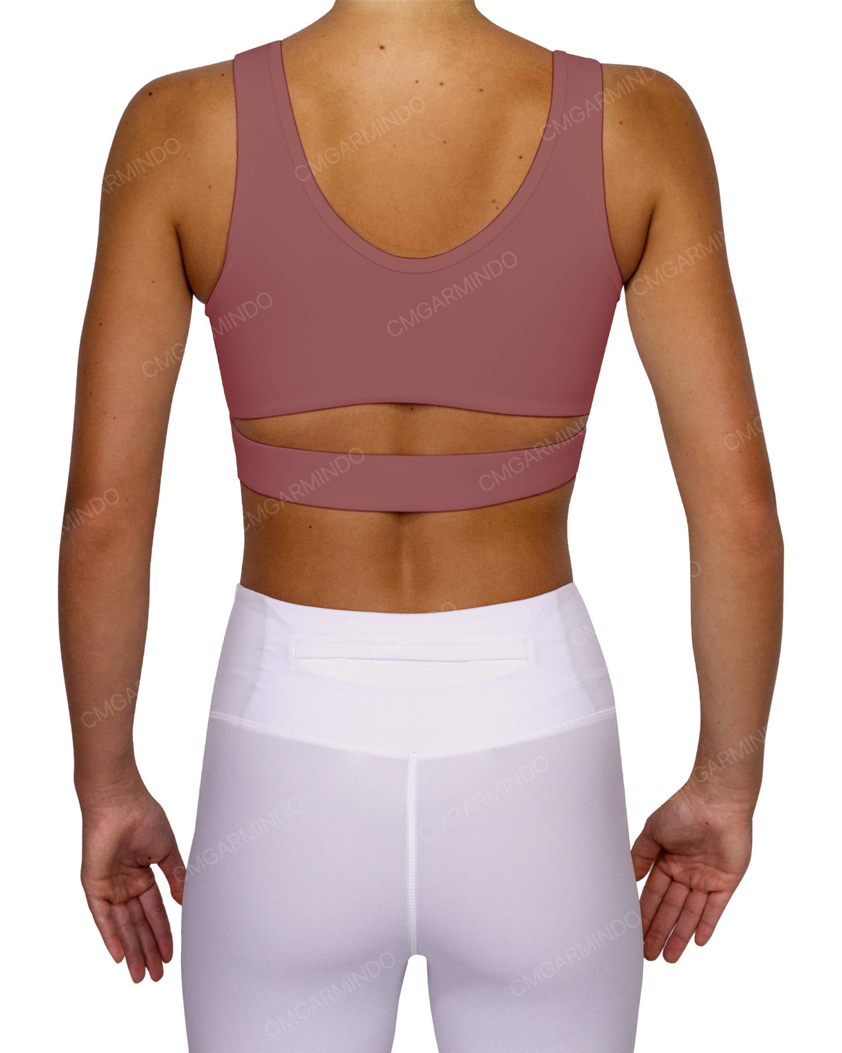 Scoop Front Band Back Top