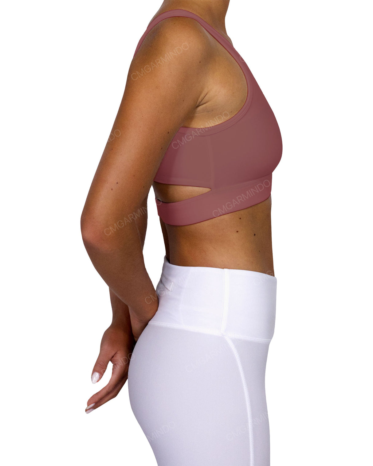 Scoop Front Band Back Top