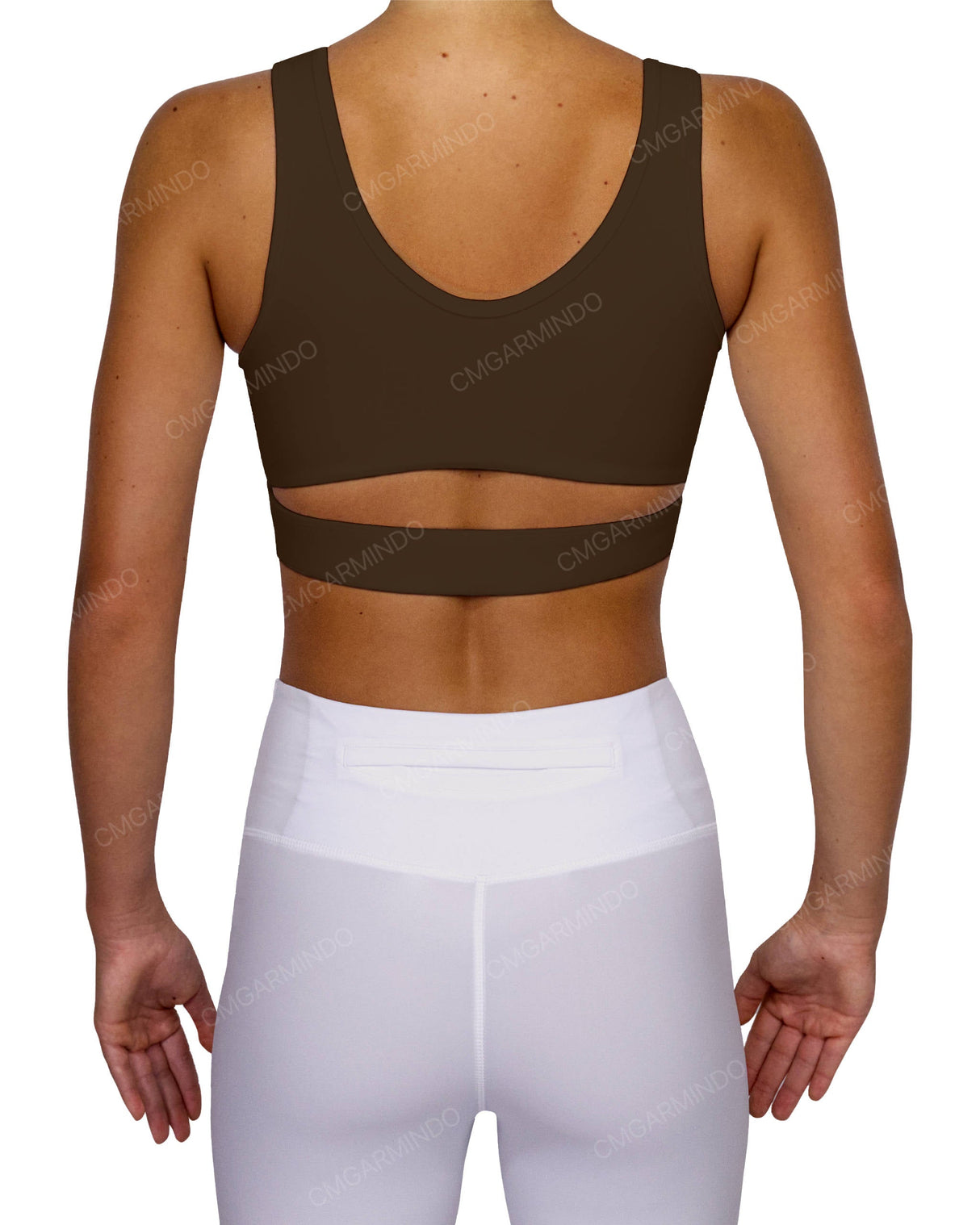 Scoop Front Band Back Top