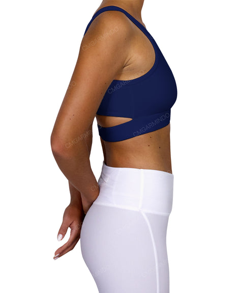 Scoop Front Band Back Top