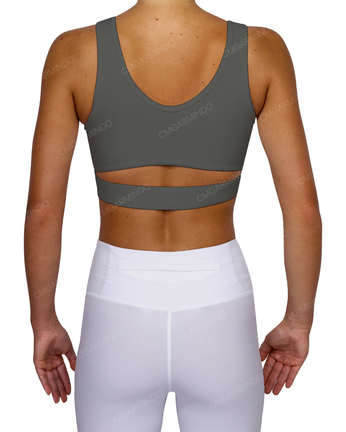 Scoop Front Band Back Top