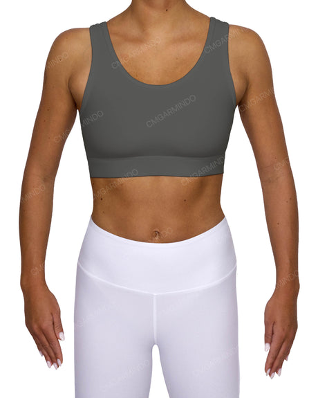 Scoop Front Band Back Top