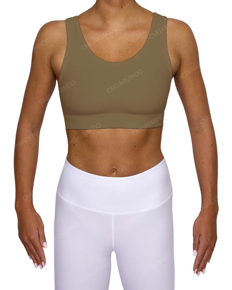 Scoop Front Band Back Top