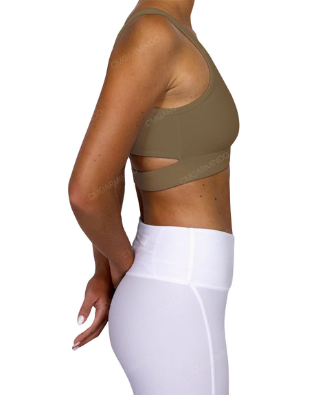 Scoop Front Band Back Top