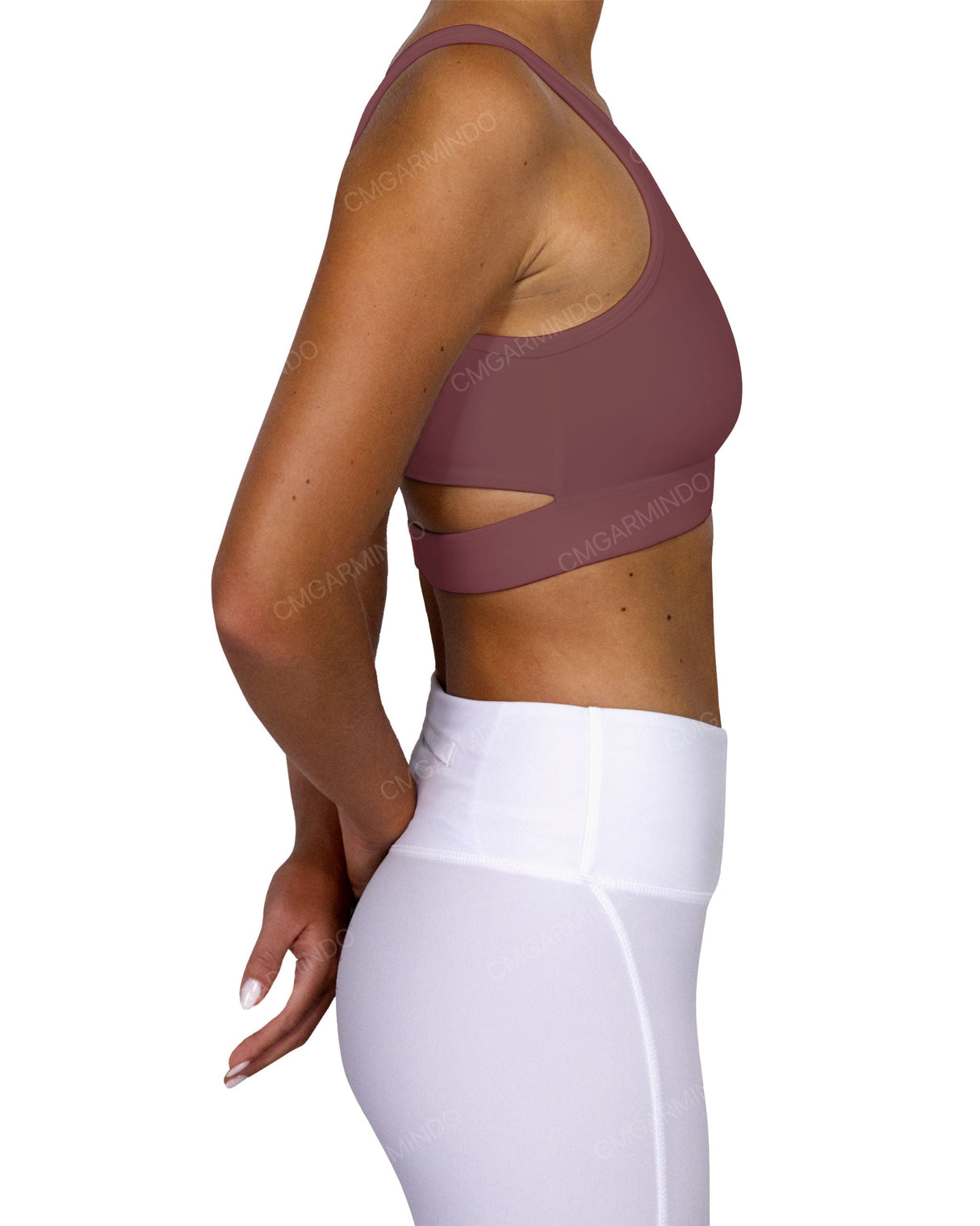 Scoop Front Band Back Top
