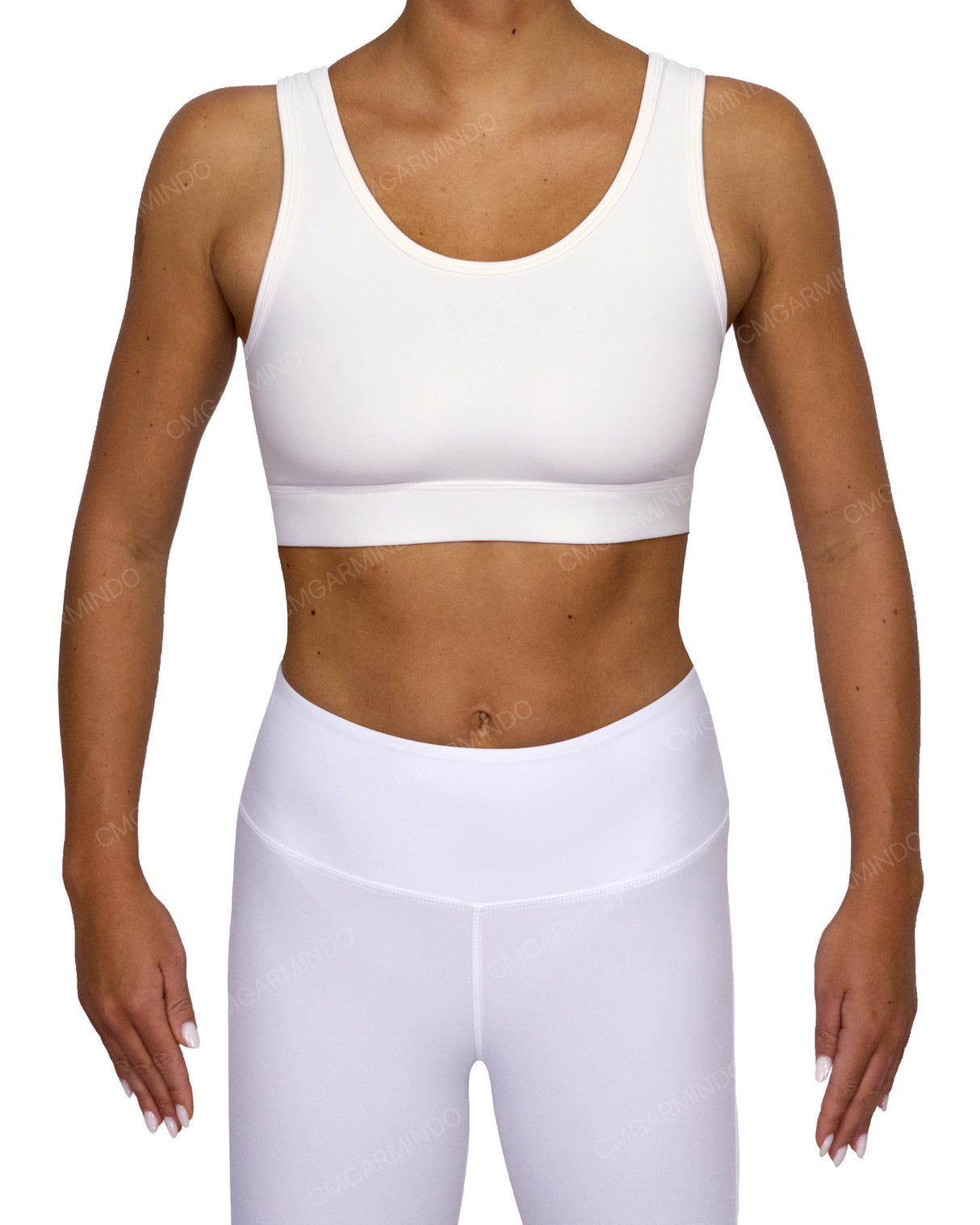 Scoop Front Band Back Top