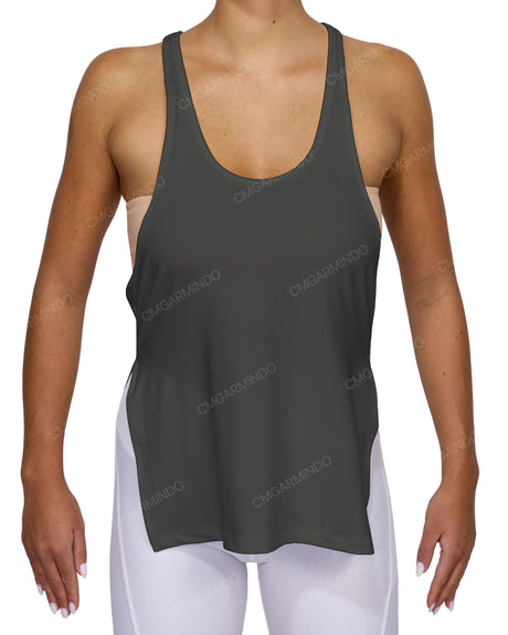 Long Side Slit Tank Top