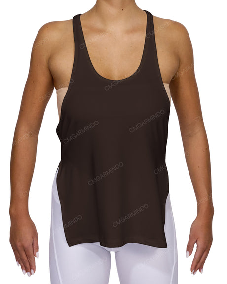 Long Side Slit Tank Top