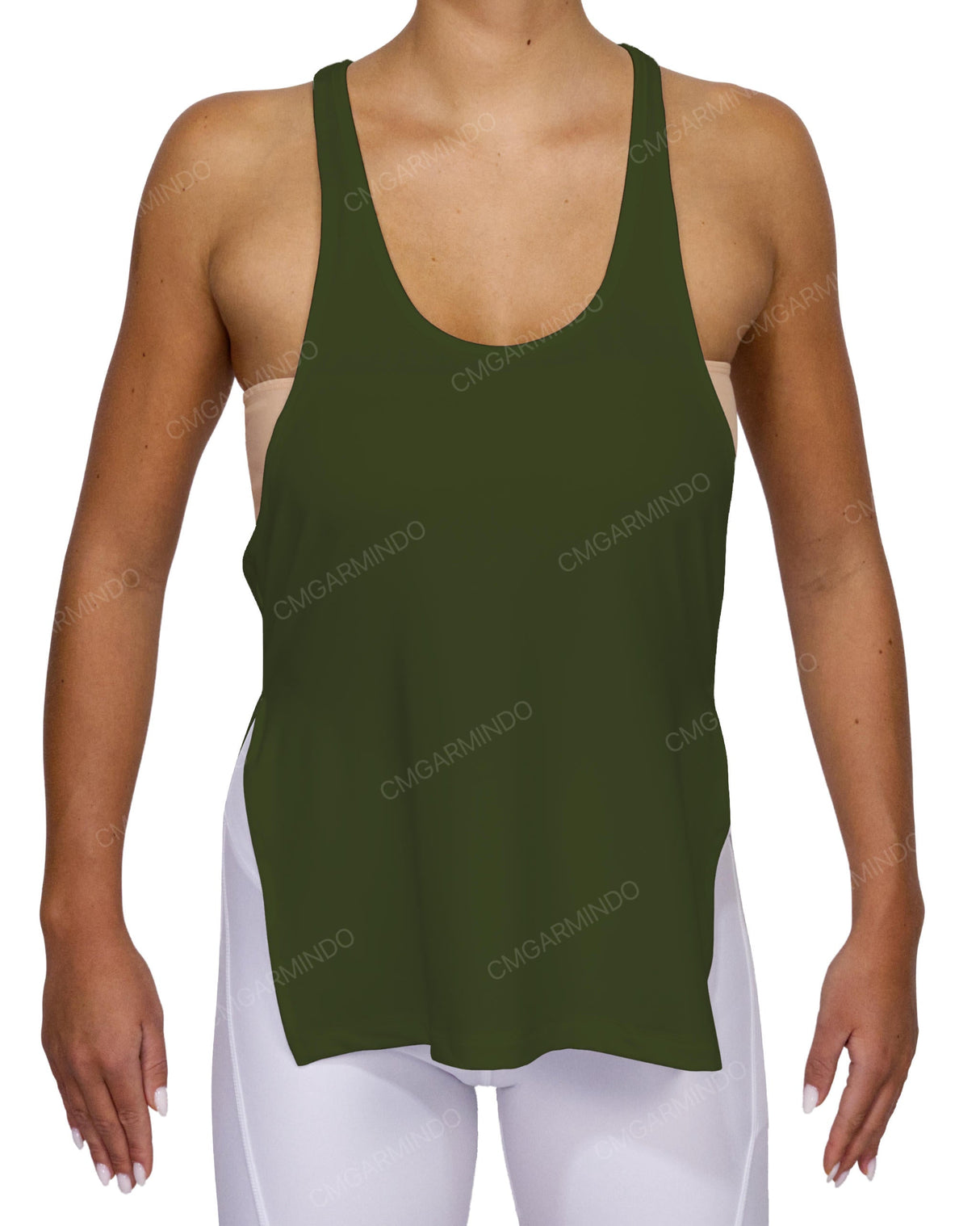 Long Side Slit Tank Top