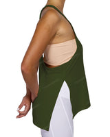 Long Side Slit Tank Top
