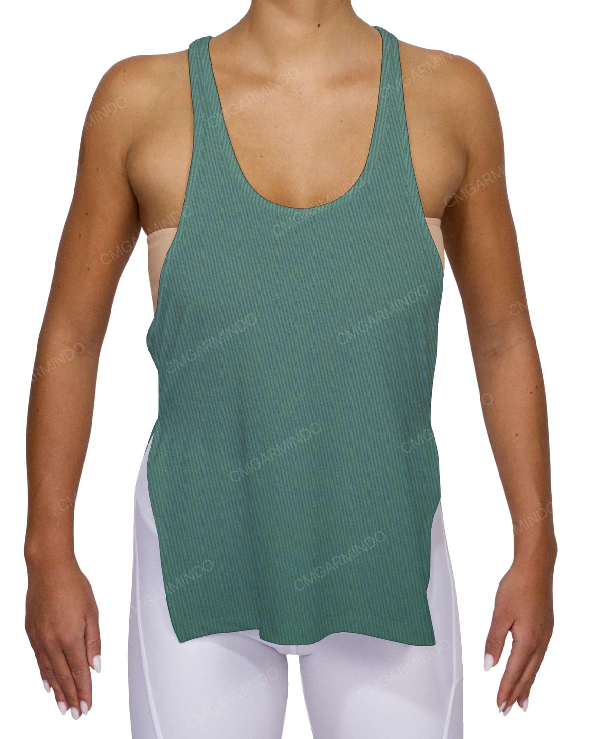 Long Side Slit Tank Top
