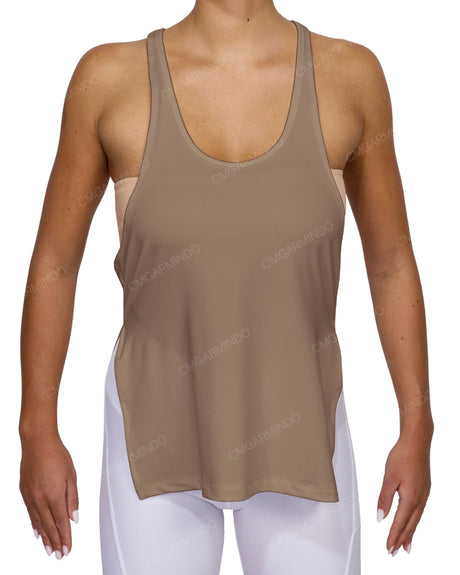 Long Side Slit Tank Top