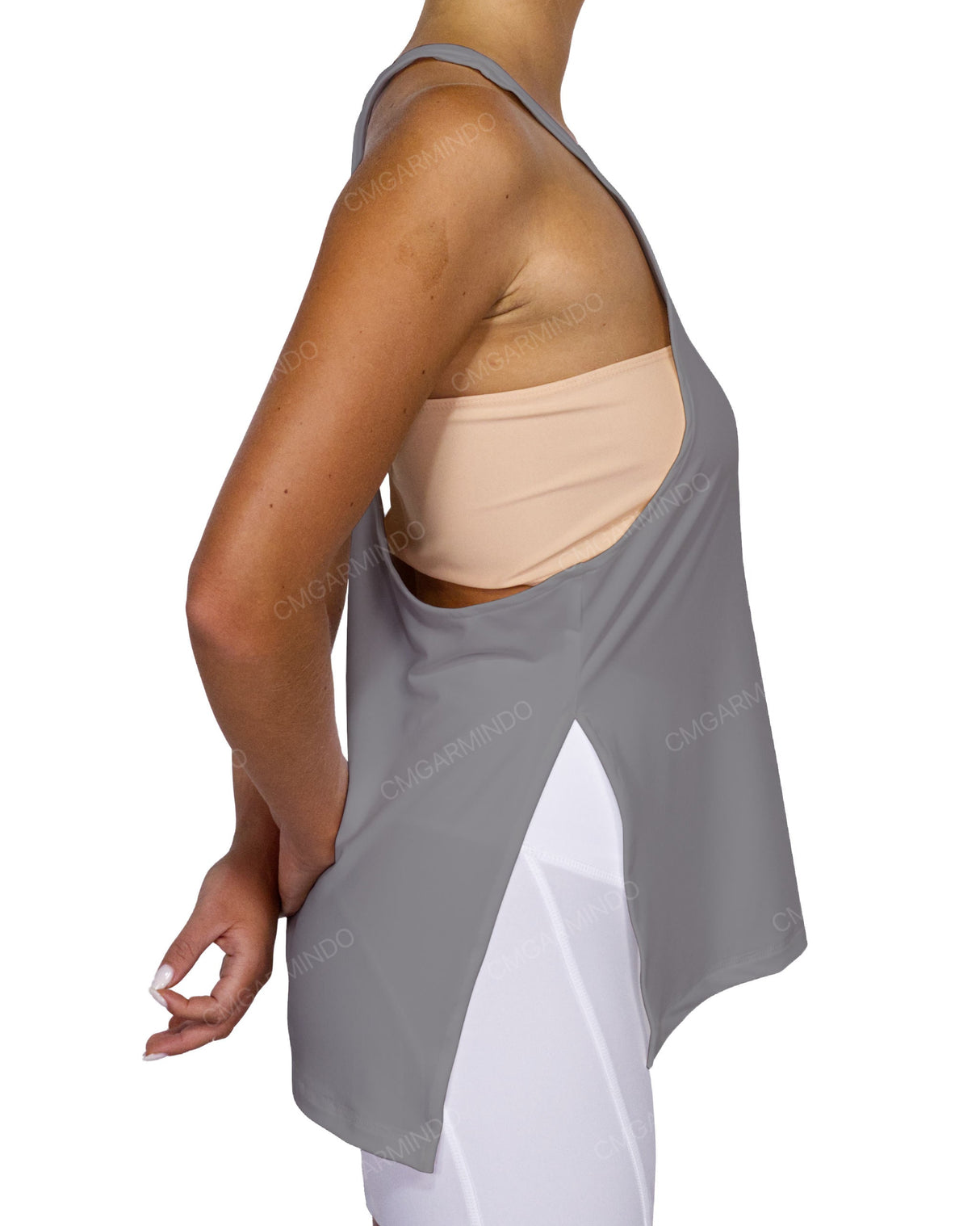 Long Side Slit Tank Top