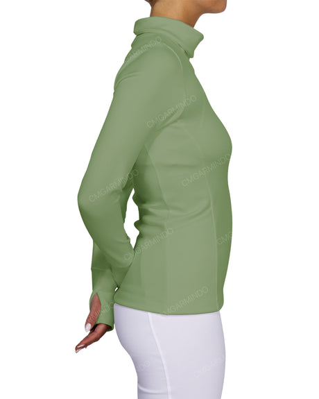 High Neck Long Sleeve Top