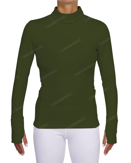 High Neck Long Sleeve Top