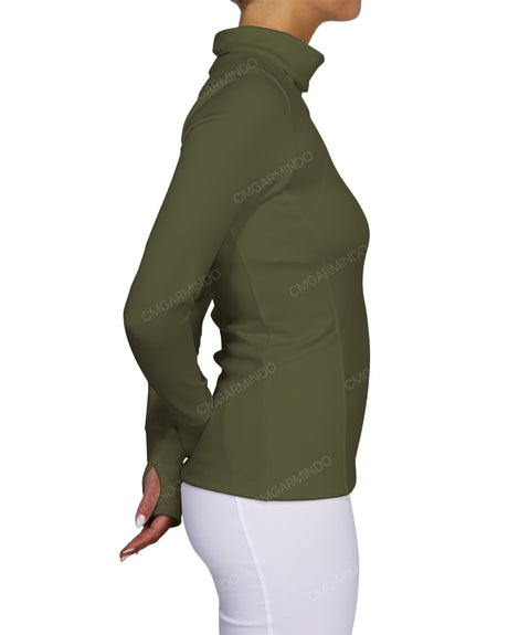 High Neck Long Sleeve Top